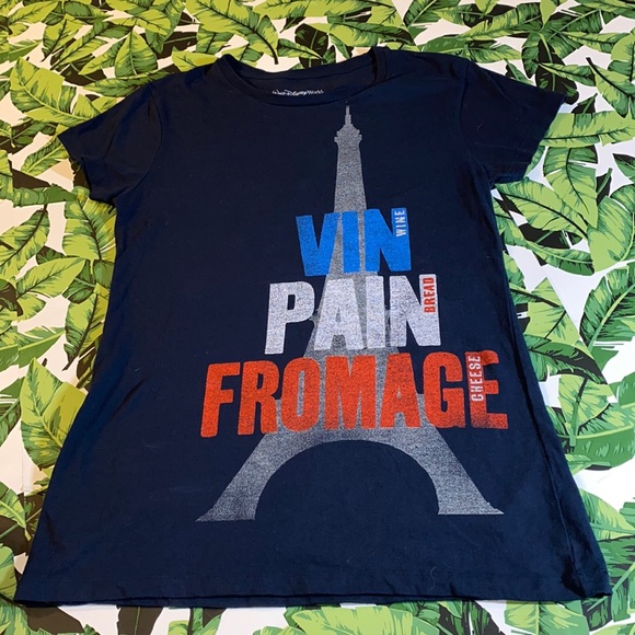 Disney Tops - Walt Disney World Epcot France Pavilion Black T-Shirt Size XL